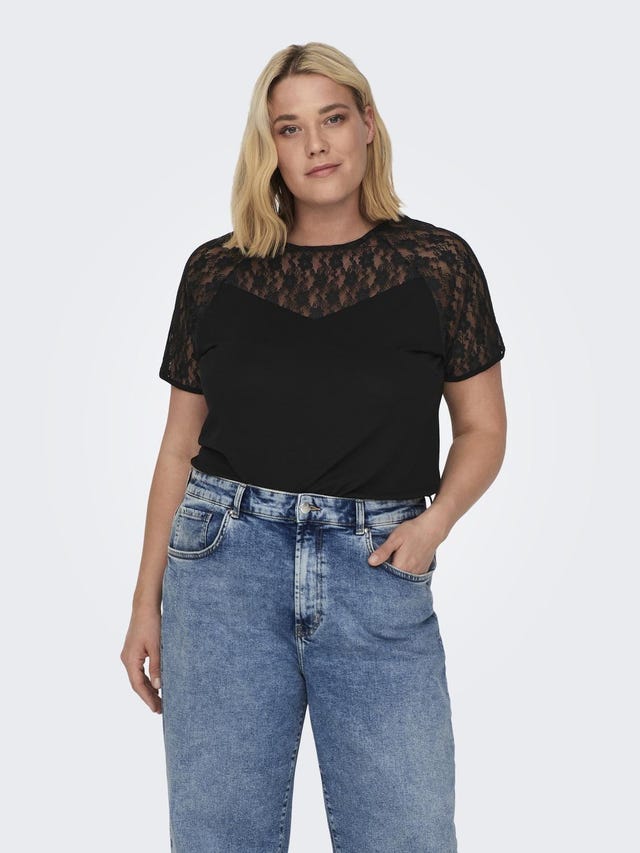 ONLY Curvy lace detail top - 15312272