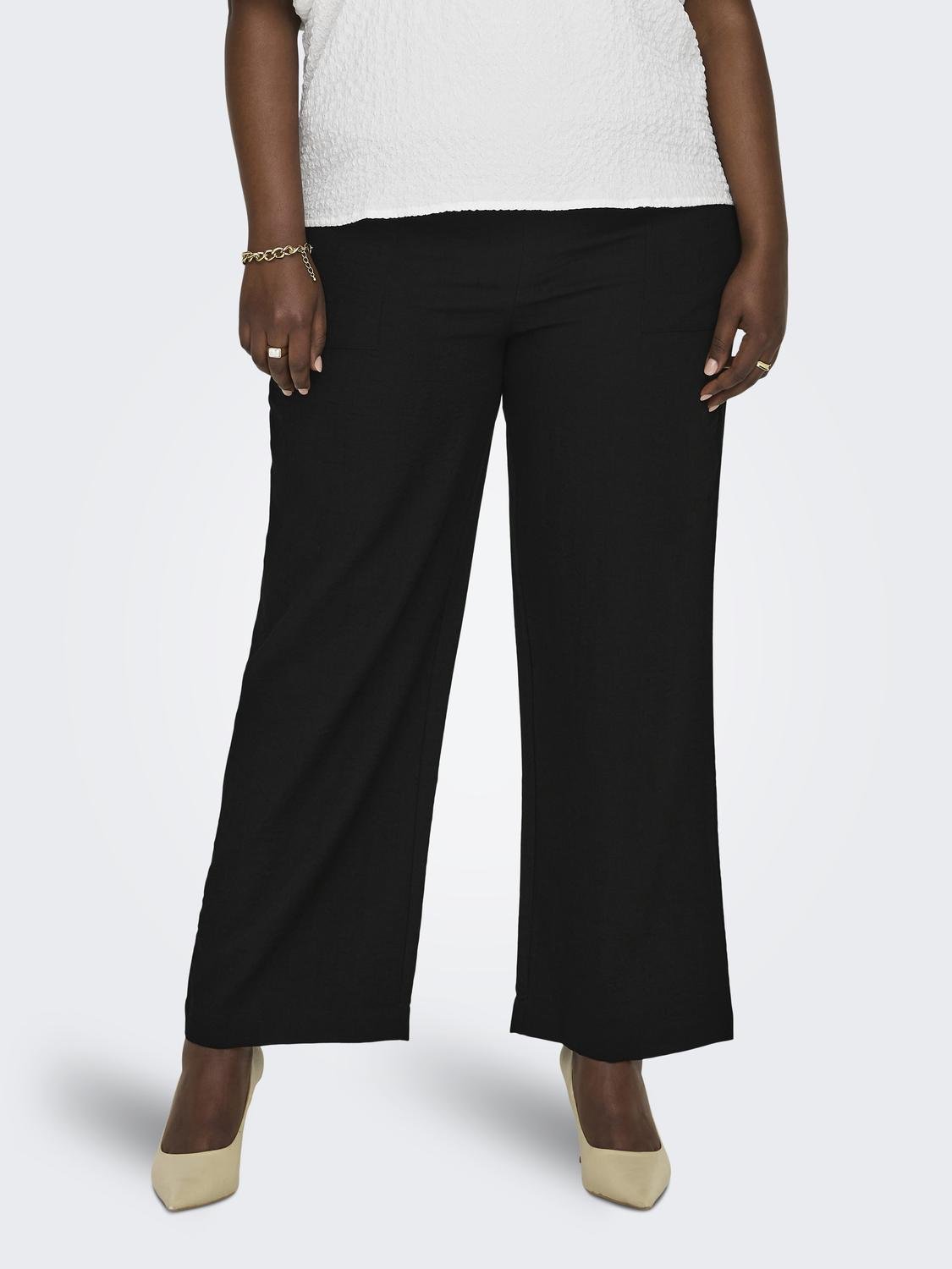 ONLY Pantalons Straight Fit -Black - 15312290
