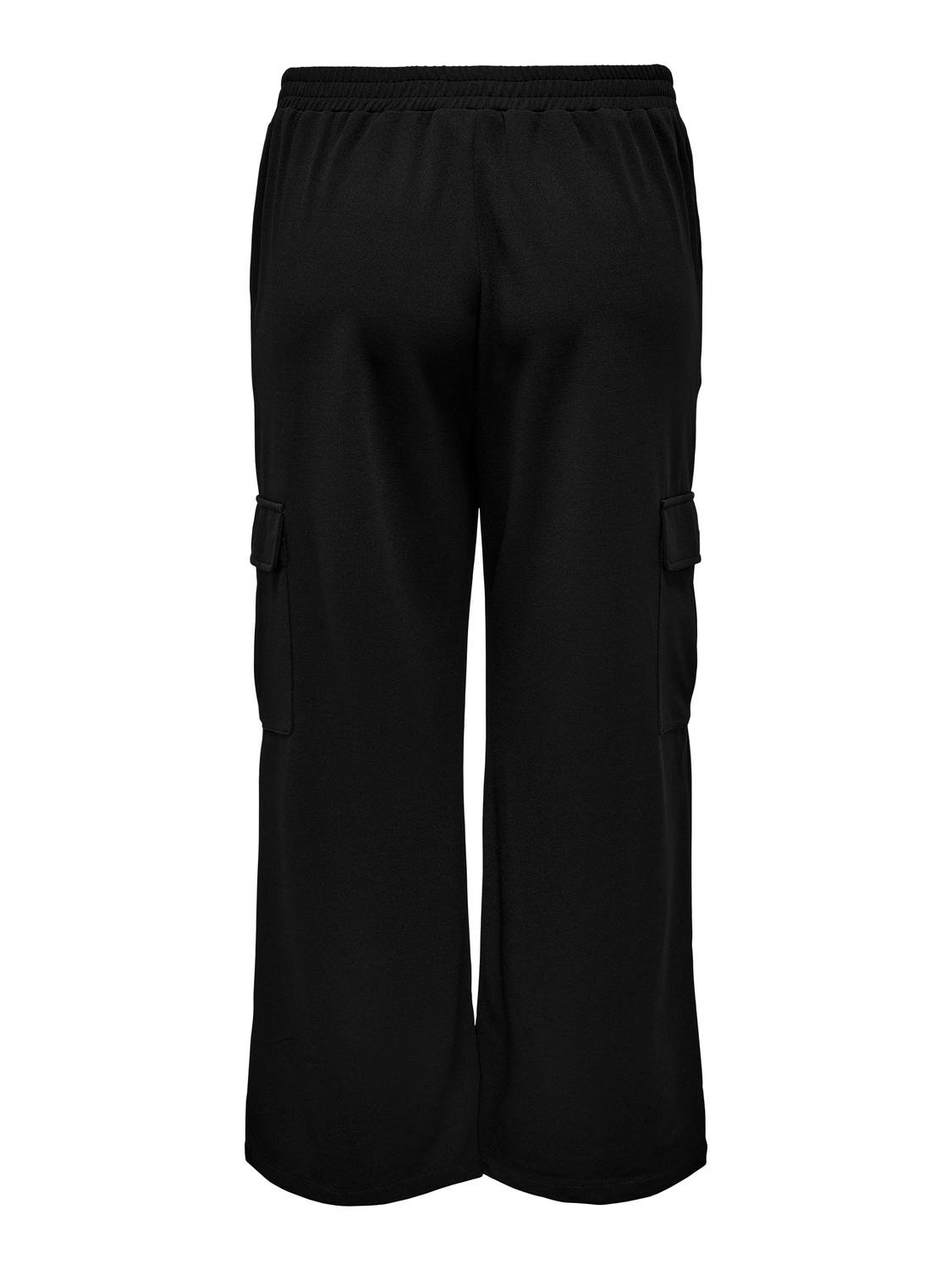 ONLY Curvy Straight fit cargo pants -Black - 15312311