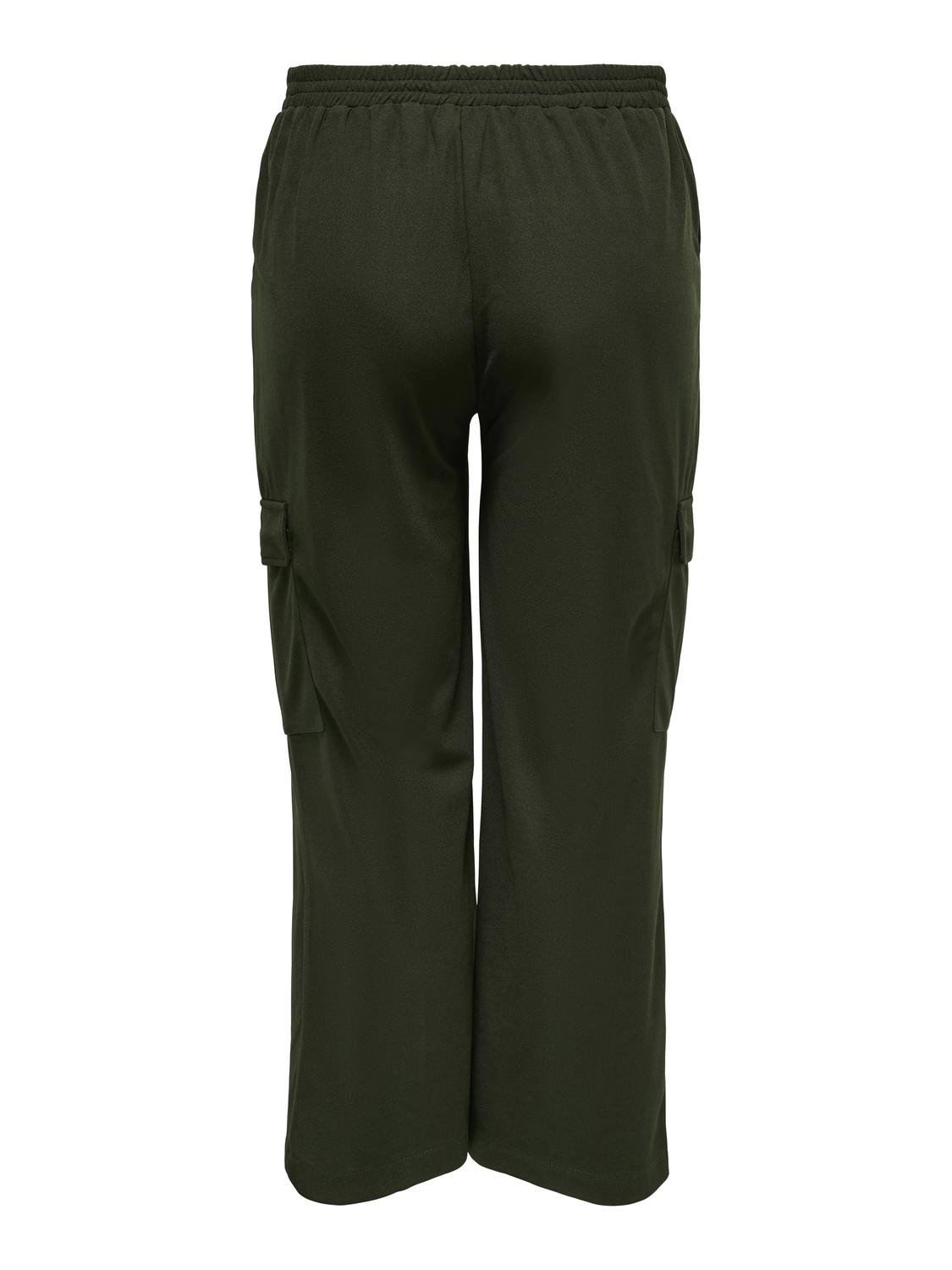 ONLY Curvy Straight fit cargo pants -Winter Moss - 15312311