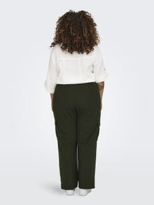 ONLY Curvy Straight fit cargo pants -Winter Moss - 15312311