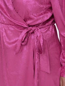 ONLY Regular Fit V-hals Kort kjole -Raspberry Sorbet - 15312349