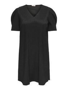 ONLY Curvy puff sleeve dress -Black - 15312369