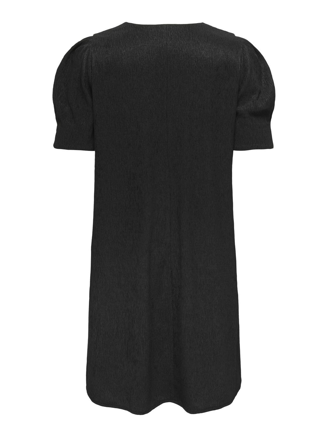 ONLY Regular Fit V-Neck Short dress -Black - 15312369