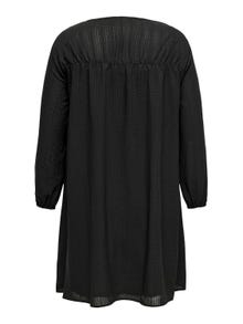 ONLY Normal geschnitten V-Ausschnitt Langes Kleid -Black - 15312376