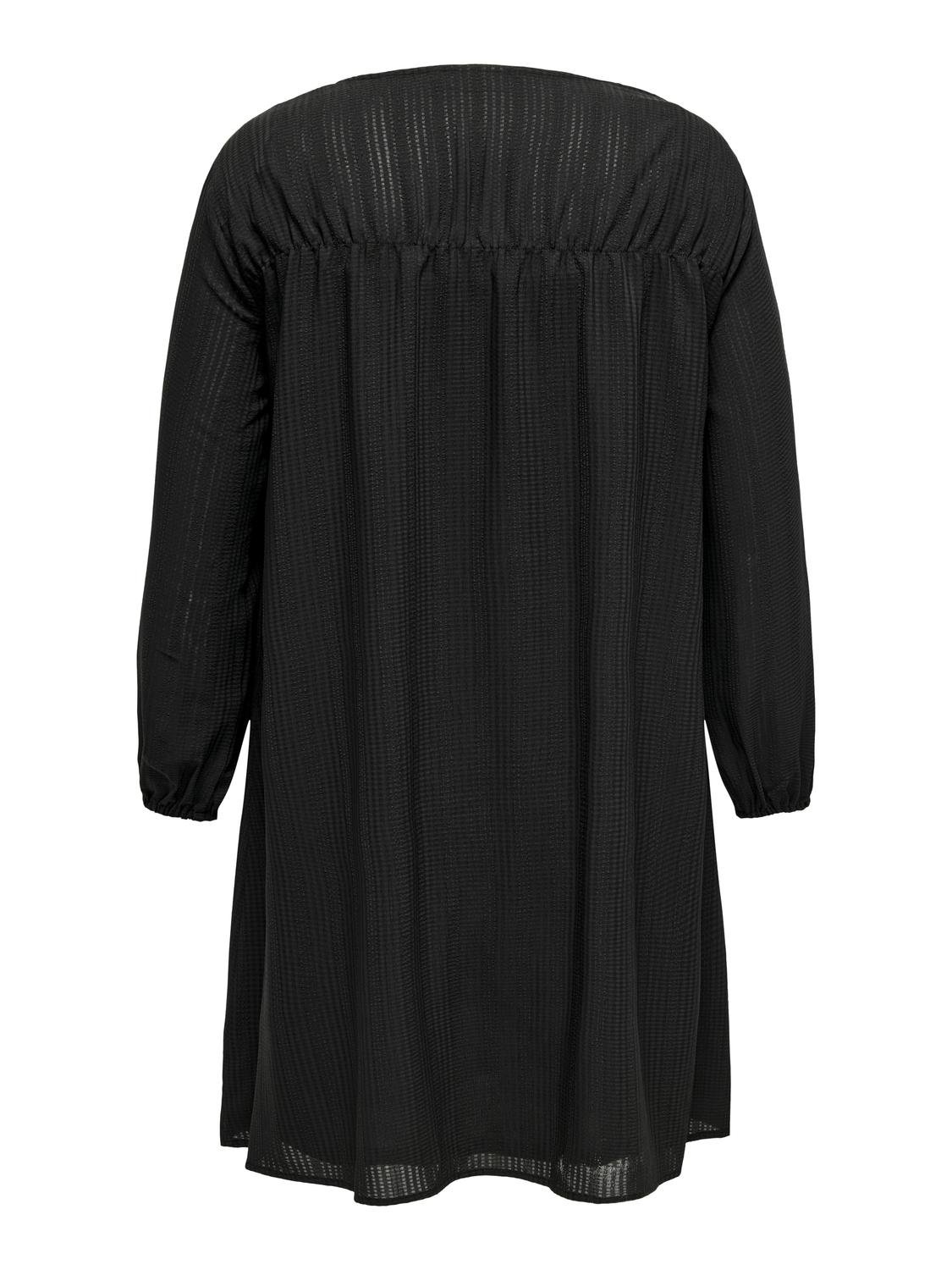 ONLY Vestido largo Corte regular Cuello en V -Black - 15312376