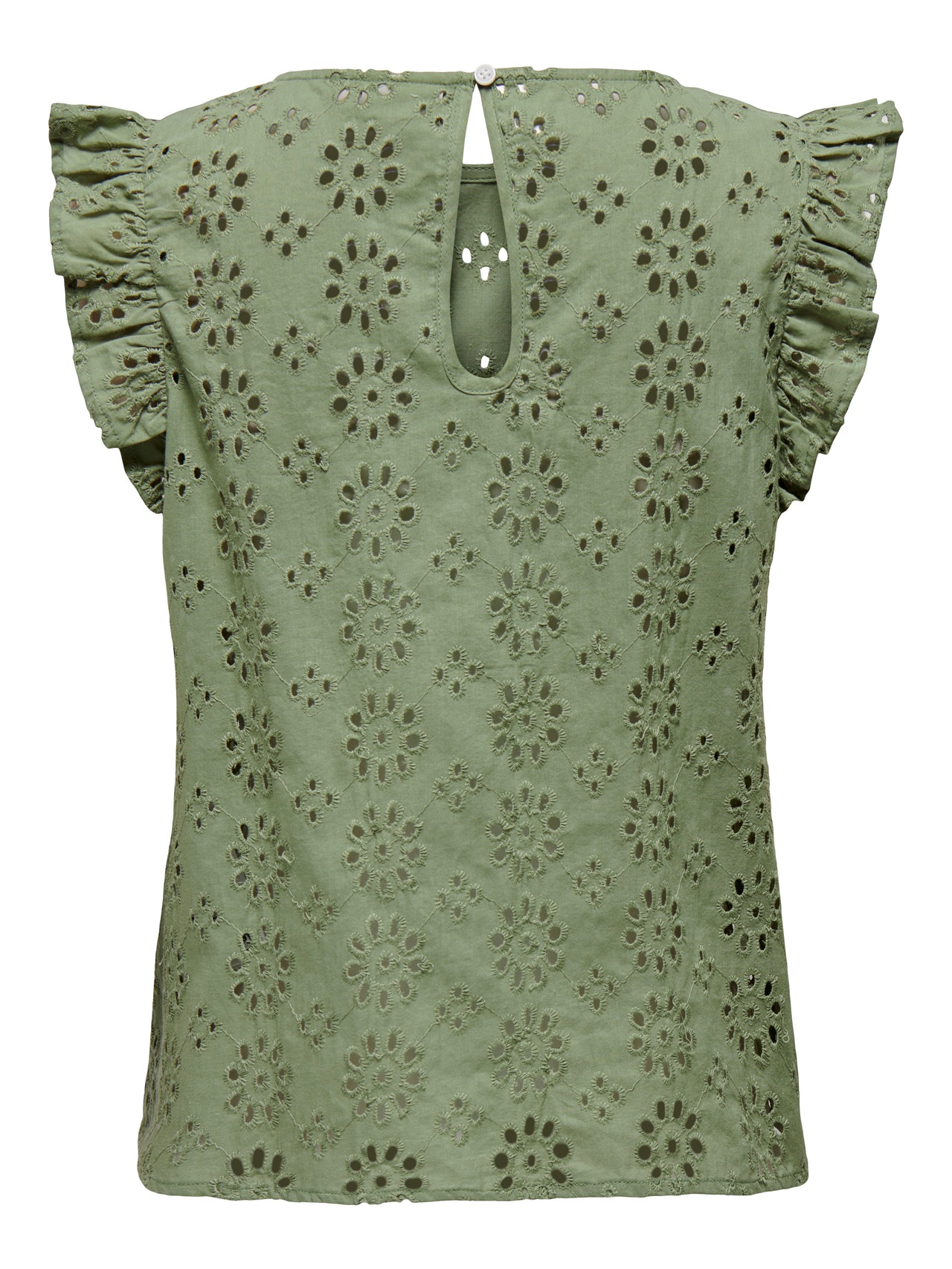 ONLY Tops Regular Fit Col rond Manches volumineuses -Oil Green - 15312383