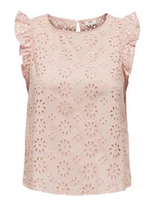 ONLY Embroidered top -Peach Whip - 15312383