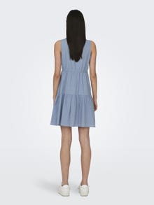 ONLY Regular Fit V-Neck Short dress -Forever Blue - 15312385