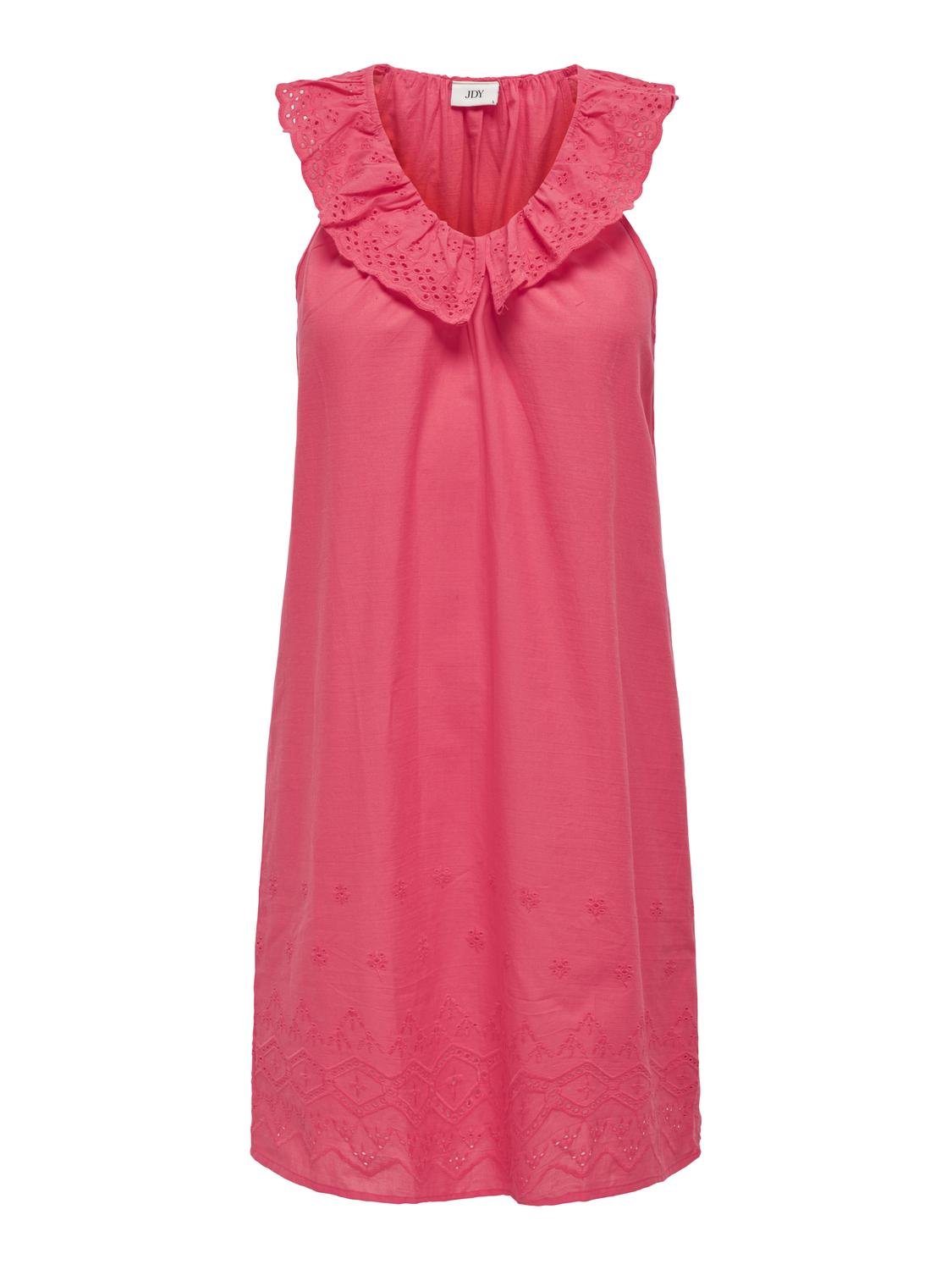 ONLY Regular Fit V-hals Kort kjole -Teaberry - 15312388