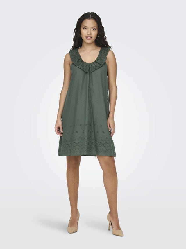 ONLY Normal geschnitten V-Ausschnitt Kurzes Kleid - 15312388