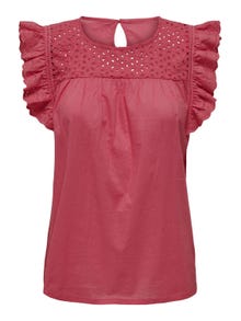 ONLY Regular fit O-hals Top -Teaberry - 15312389