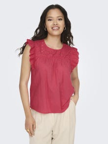 ONLY Regular fit O-hals Top -Teaberry - 15312389