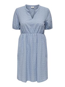 ONLY Normal geschnitten V-Ausschnitt Kurzes Kleid -Forever Blue - 15312390