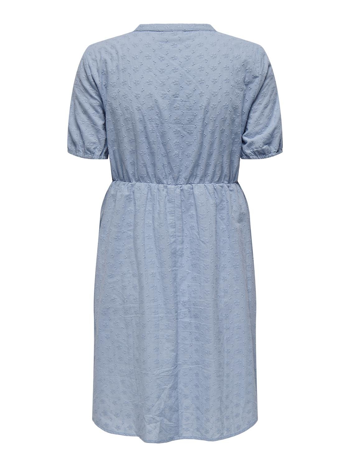 ONLY Mini v-neck dress -Forever Blue - 15312390
