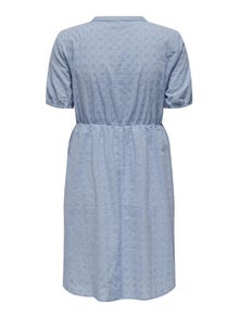 ONLY Regular fit V-Hals Korte jurk -Forever Blue - 15312390