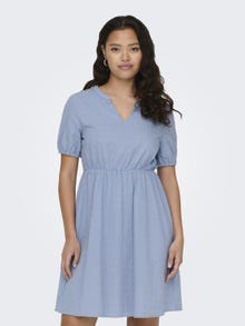 ONLY Normal geschnitten V-Ausschnitt Kurzes Kleid -Forever Blue - 15312390