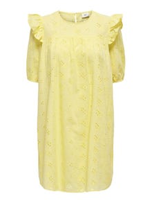 ONLY Mini kjole med flæser -Popcorn - 15312391