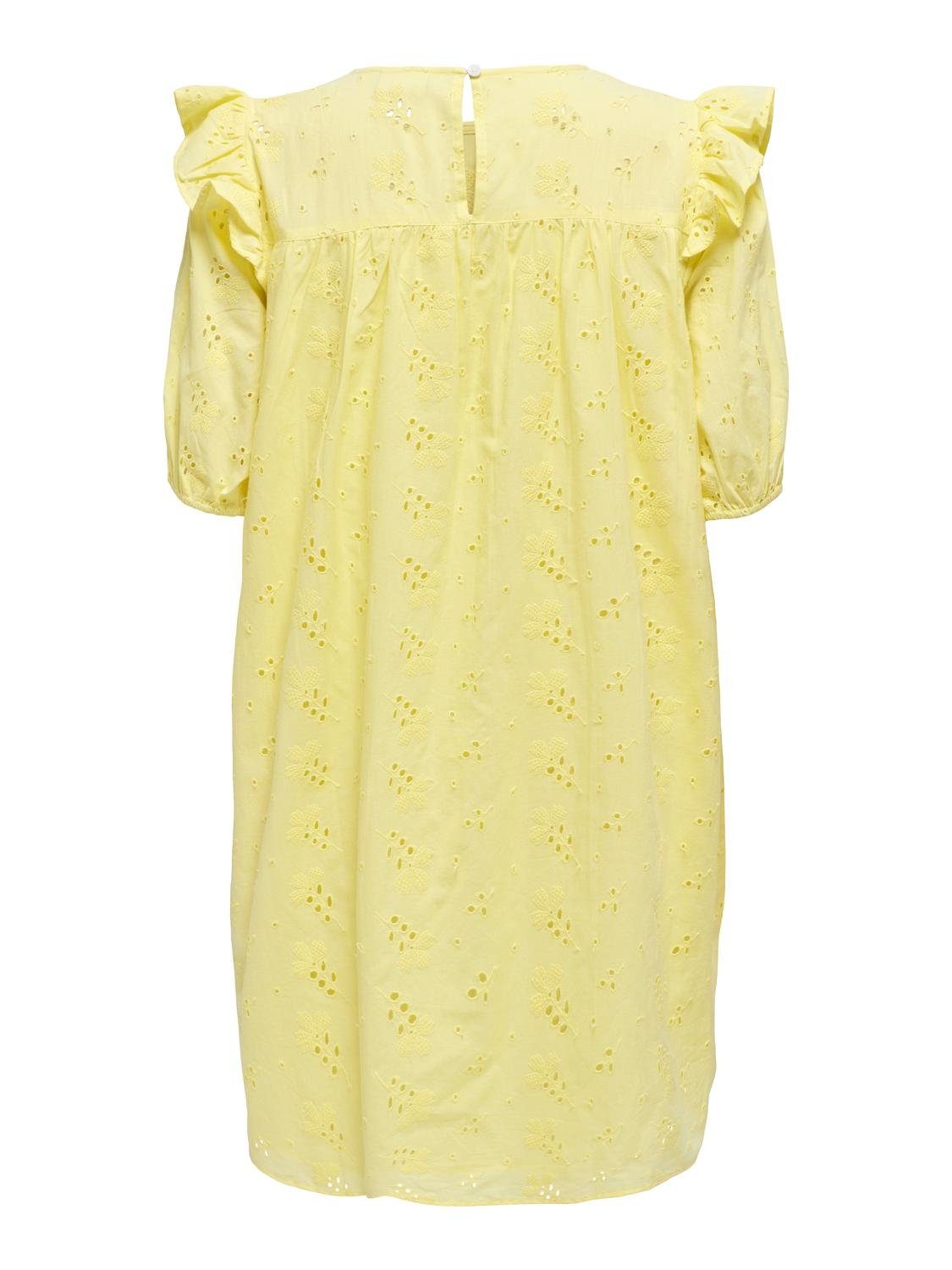 ONLY Mini dress with volume and frill sleeves -Popcorn - 15312391