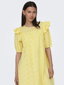 ONLY Regular Fit O-hals Kort kjole -Popcorn - 15312391
