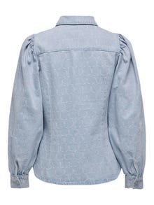 ONLY Camisas Corte regular Cuello de camisa Mangas voluminosas -Light Blue Denim - 15312762