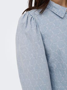 ONLY Regular Fit Skjortekrage Volumermer Skjorte -Light Blue Denim - 15312762