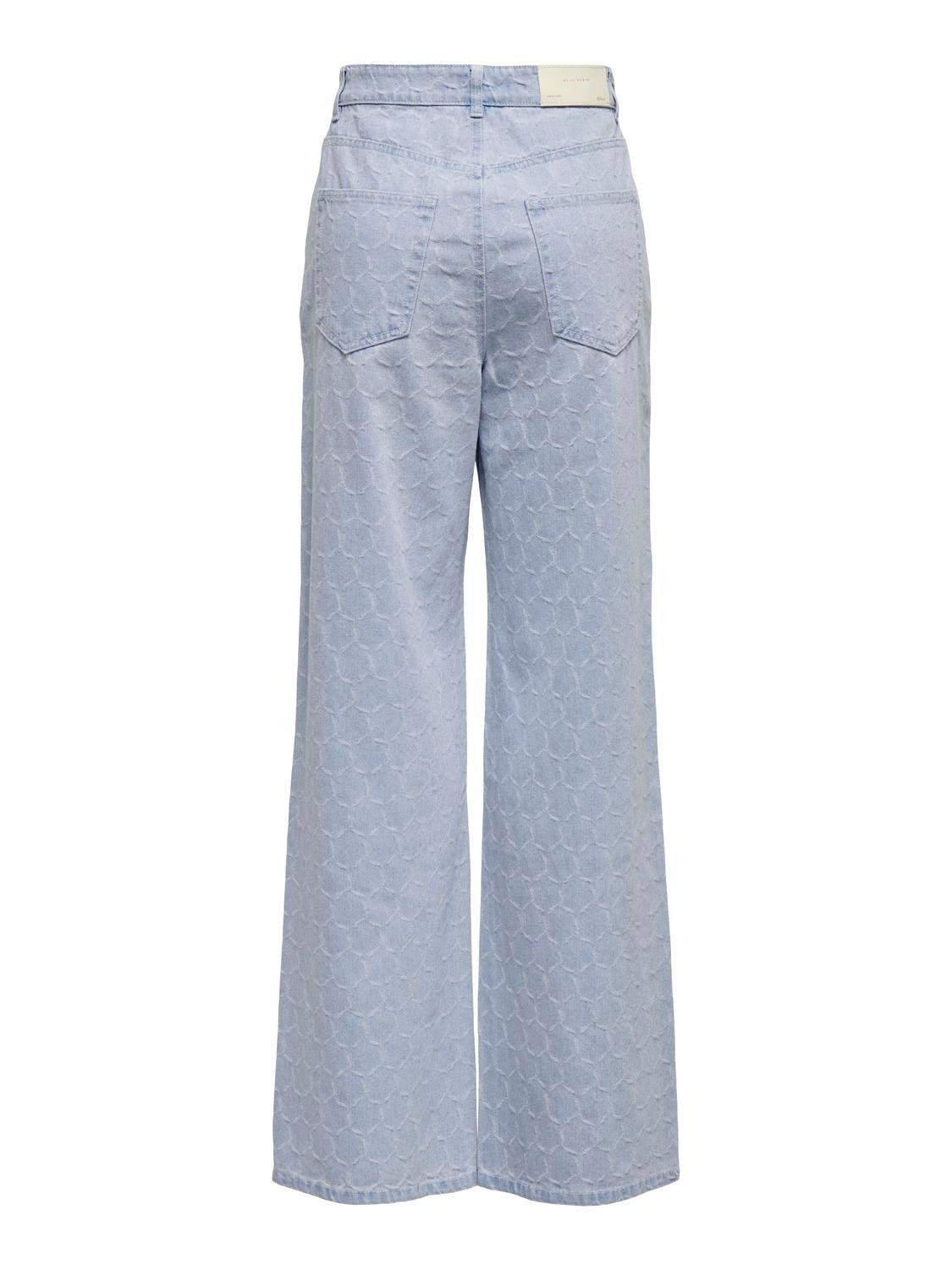 ONLY ONLHope High Waist Wide Jeans -Light Blue Denim - 15312764