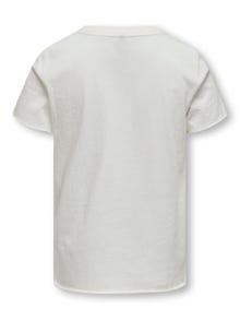 ONLY Normal geschnitten Rundhals T-Shirt -Cloud Dancer - 15312802