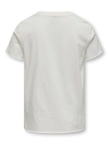 ONLY T-shirts Regular Fit Col rond -Cloud Dancer - 15312802