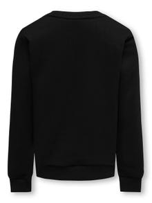 ONLY O-neck sweatshirt with print -Black - 15312820