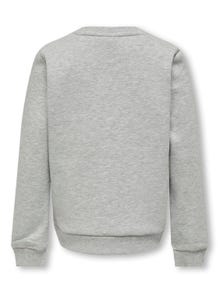 ONLY Normal passform O-ringning Sweatshirt -Light Grey Melange - 15312820