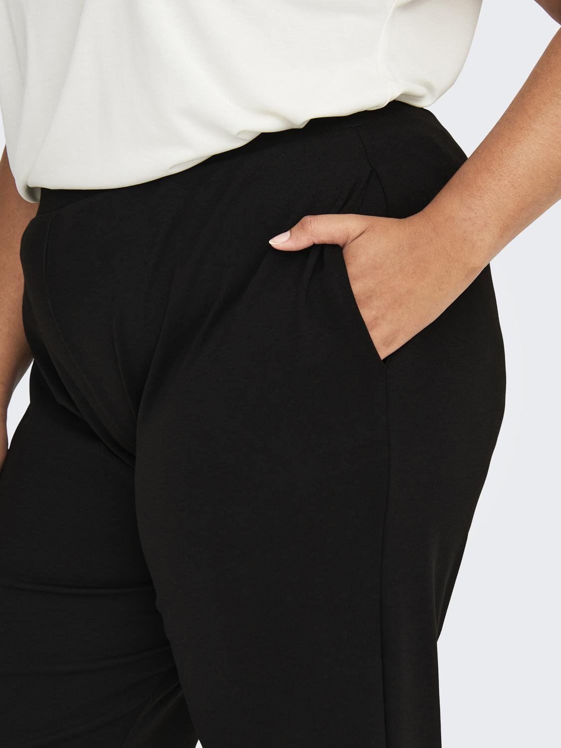 ONLY Straight Fit Curve Trousers -Black - 15312848