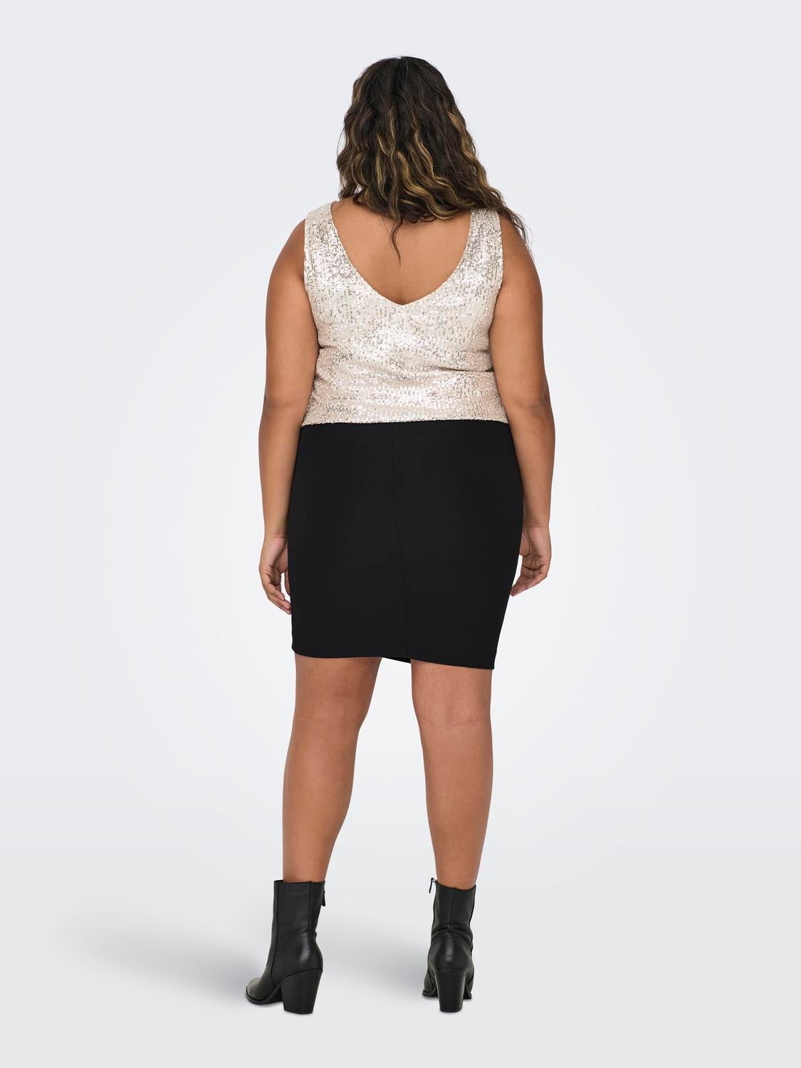 Plus size sequin outlet skirt 90s