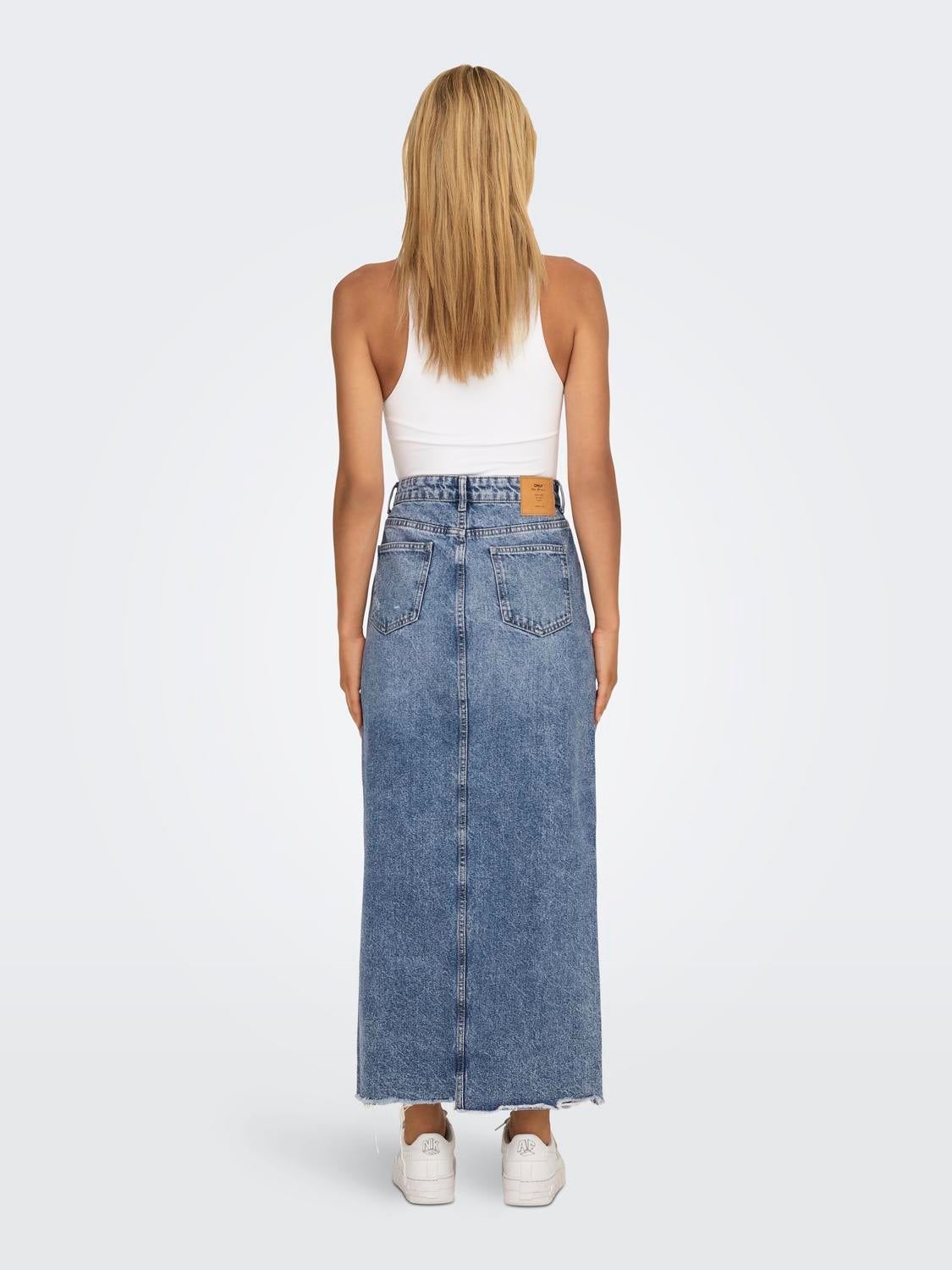 High waisted midi skirt cheap pockets