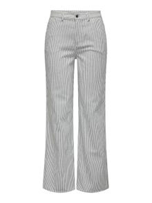 ONLY Pantalones Corte wide leg Cintura alta -White - 15312896