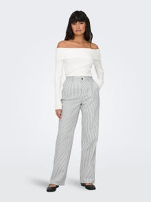 ONLY Wide Leg Fit High waist Trousers -White - 15312896
