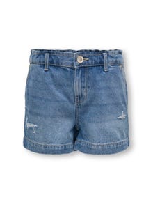 ONLY Wide leg fit Mid waist Shorts -Light Blue Denim - 15312960