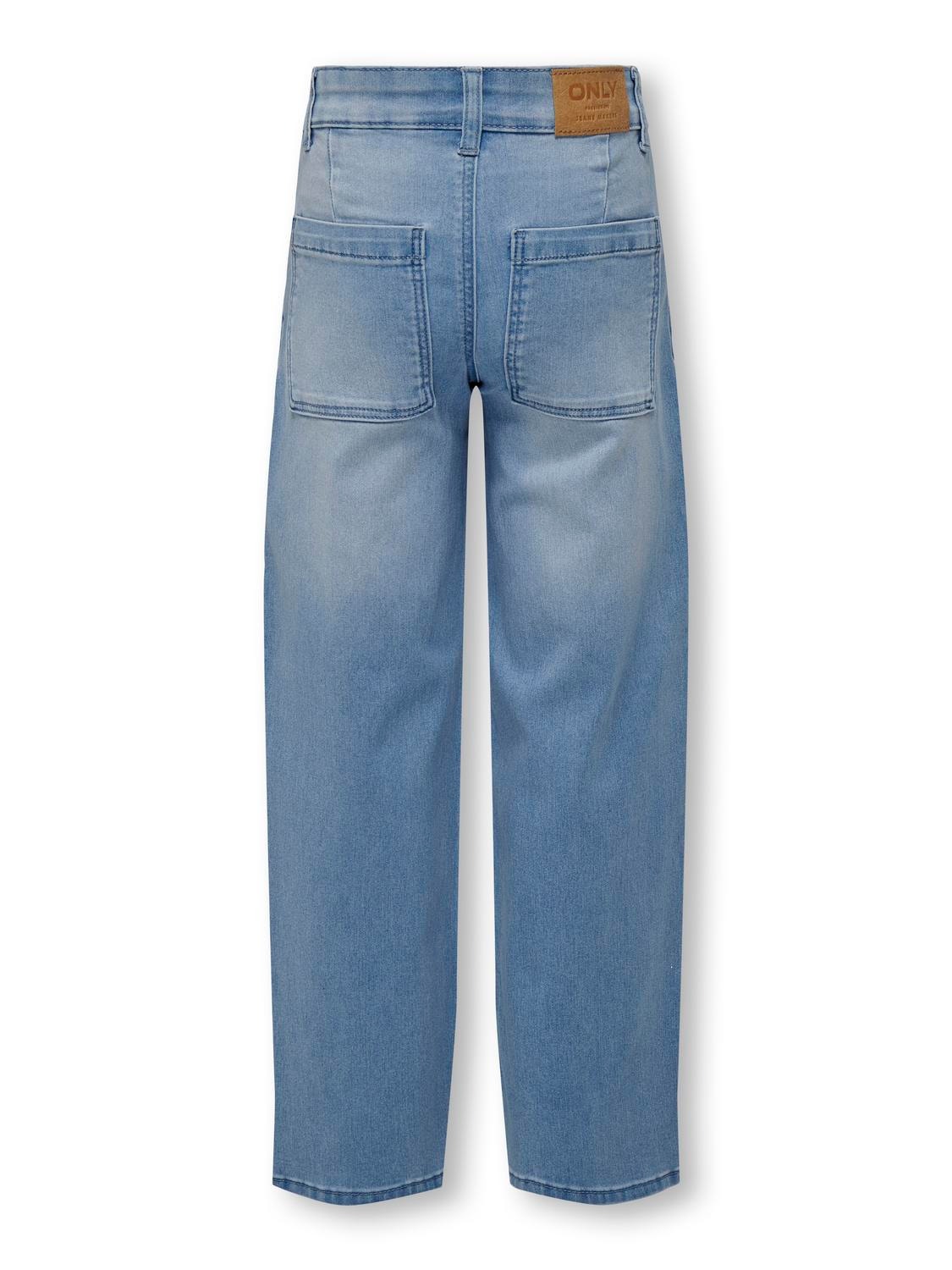 ONLY Weiter Beinschnitt Jeans -Light Blue Denim - 15312975