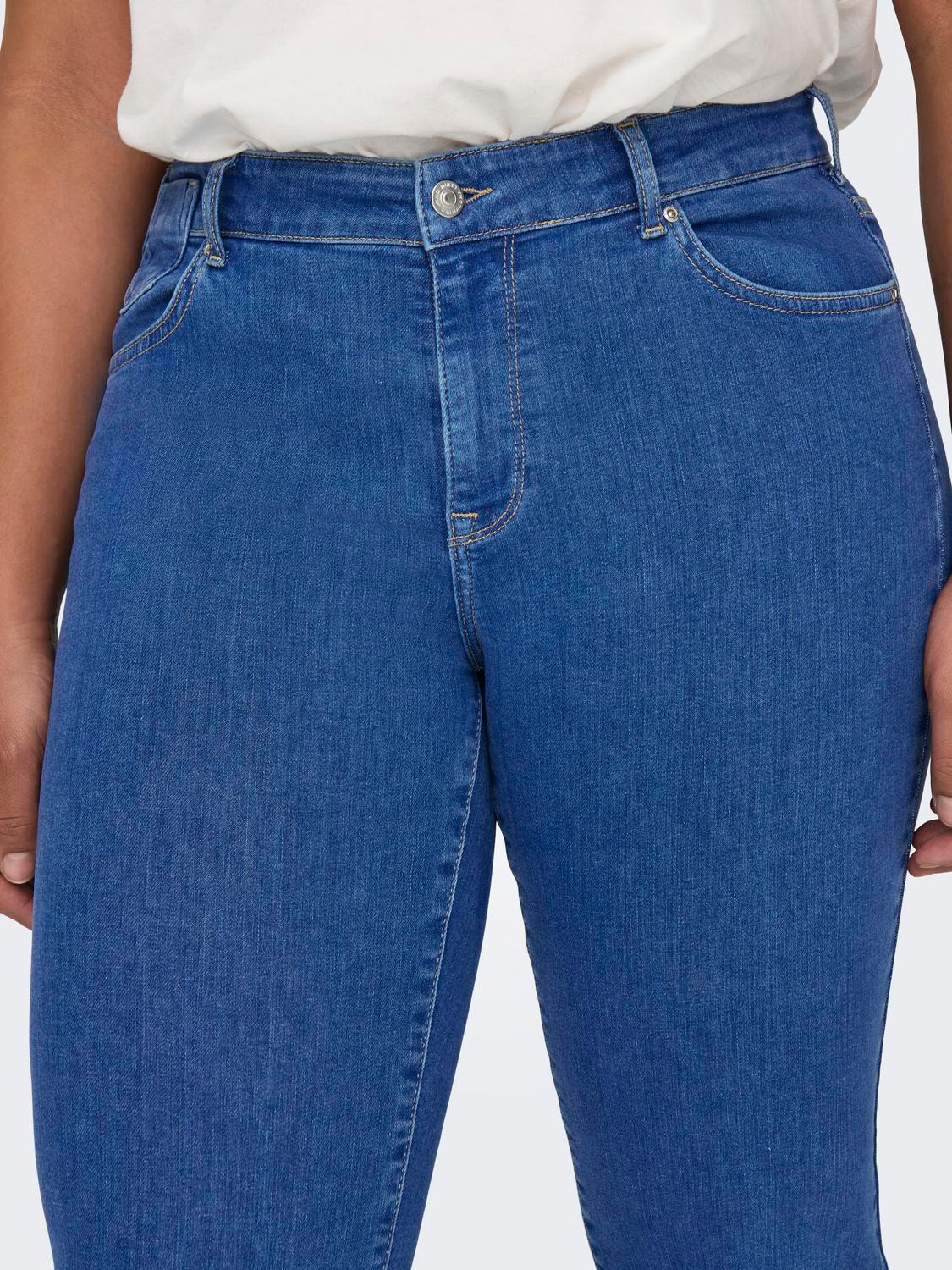 ONLY CARAlicia Regular Waist Straight Jeans -Medium Blue Denim - 15313012