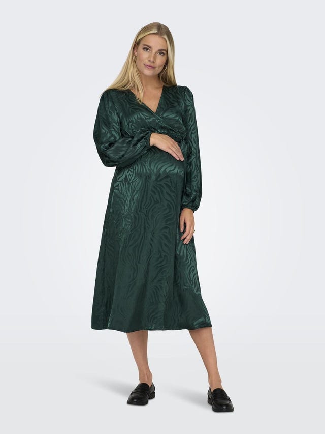 ONLY Regular Fit V-Neck Midi dress - 15313084