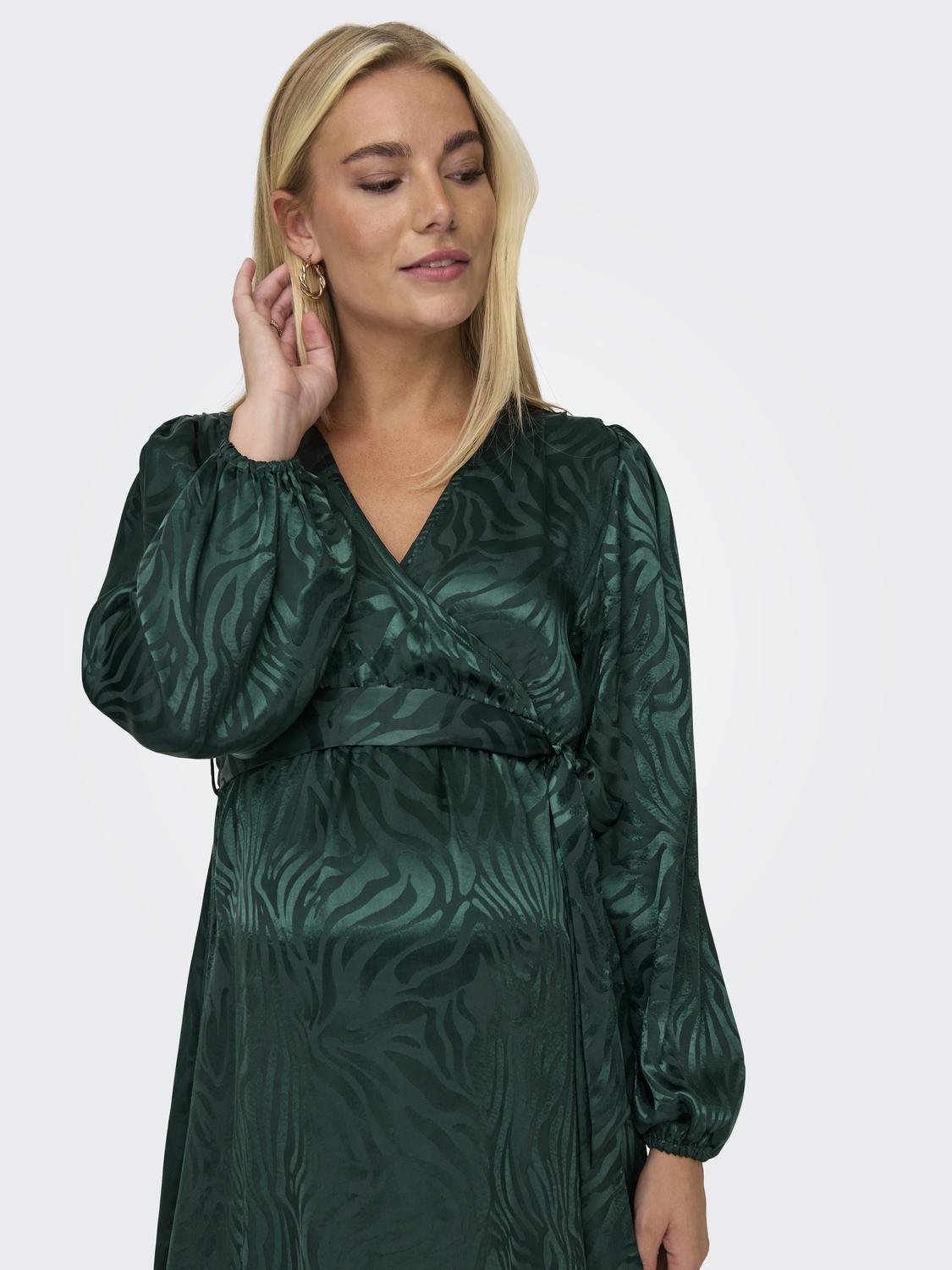 ONLY Mama Wrap dress -Scarab - 15313084