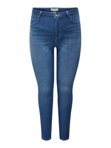 ONLY Skinny Fit Hohe Taille Jeans -Light Medium Blue Denim - 15313096