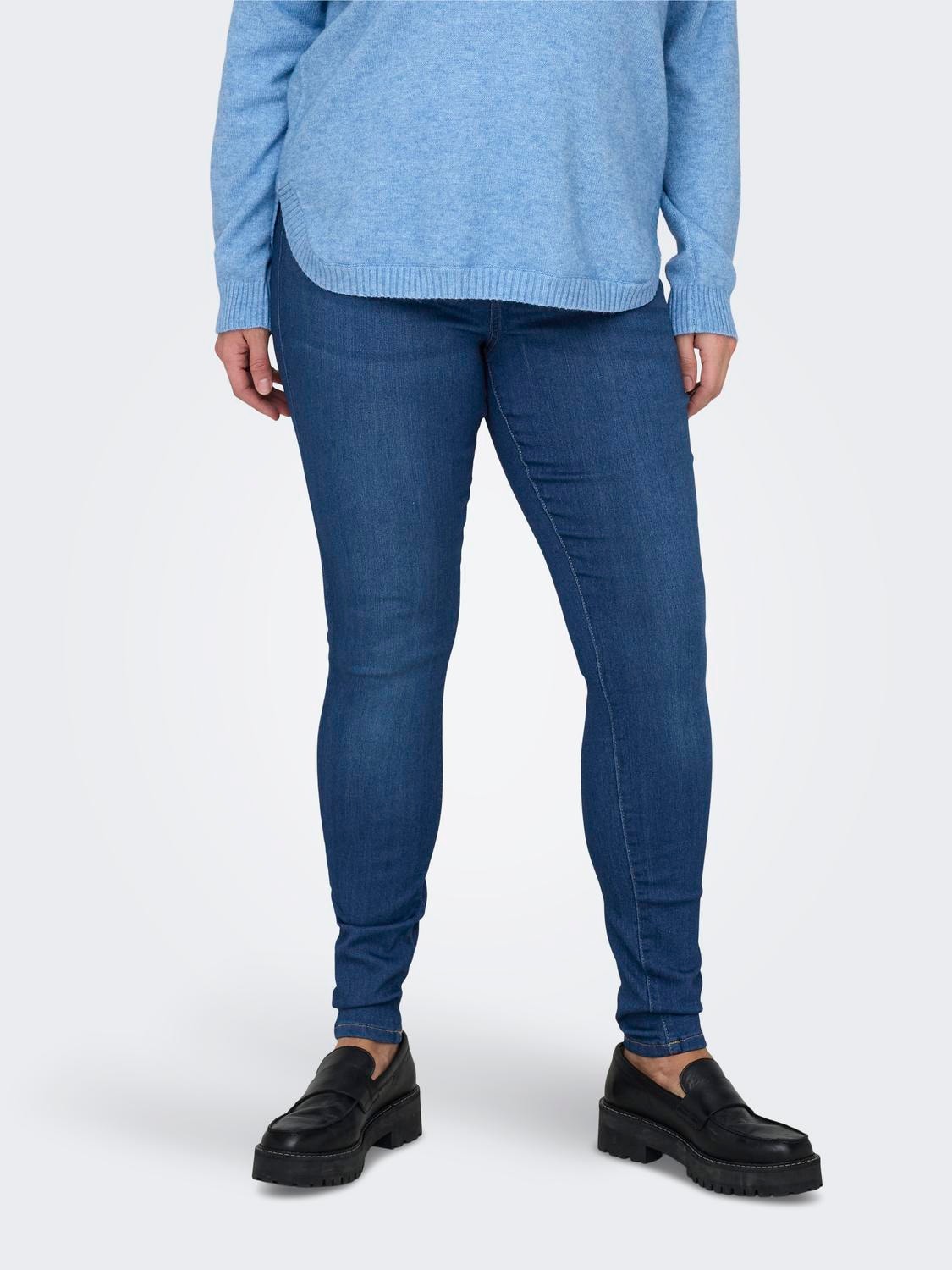 ONLY högmidjade skinny fit jeans  -Light Medium Blue Denim - 15313096