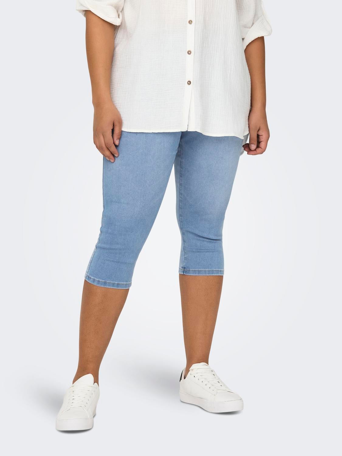 Thumbnail - Caraugusta Hohe Taille Skinny Fit Shorts
