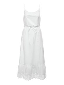 ONLY Vestido midi Corte regular Cuello redondo -Bright White - 15313166