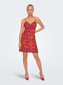 ONLY Normal geschnitten V-Ausschnitt Kurzes Kleid -Tigerlily - 15313169