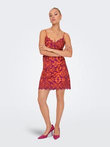 ONLY Normal geschnitten V-Ausschnitt Kurzes Kleid -Tigerlily - 15313169