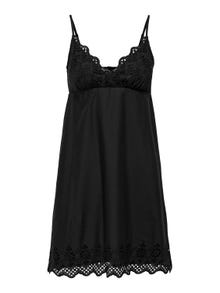 ONLY Vestido corto Corte regular Cuello en V -Black - 15313169