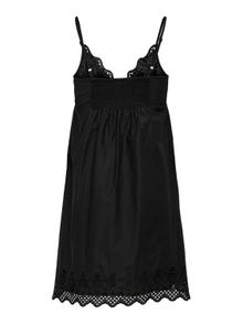 ONLY Normal geschnitten V-Ausschnitt Kurzes Kleid -Black - 15313169