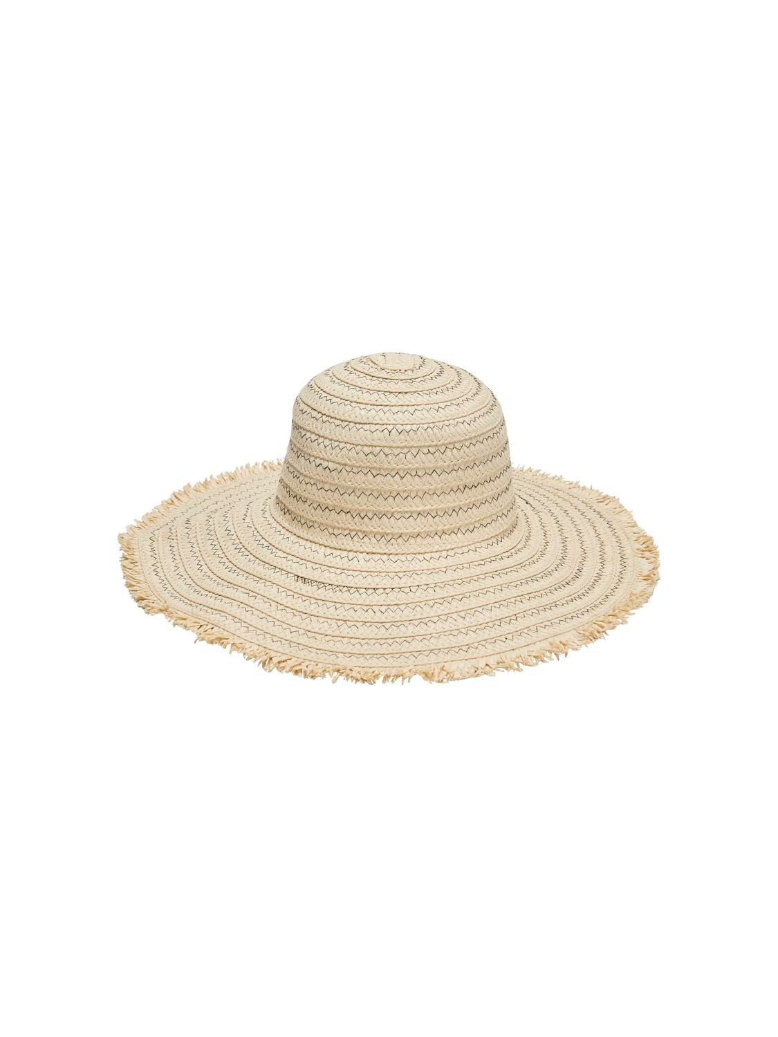 ONLY Straw sun hat -Pale Khaki - 15313312